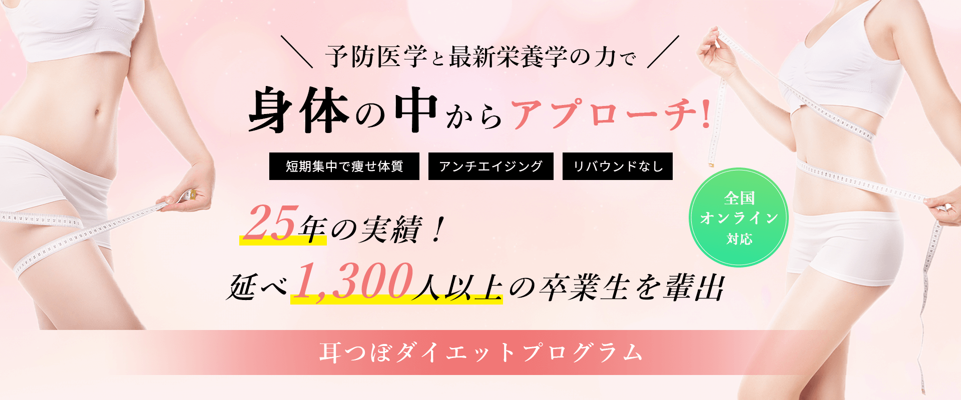 耳つぼダイエットプログラム。予防医学とサプリメントの力で、身体の中からアプローチ